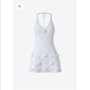 Rosette knit dress